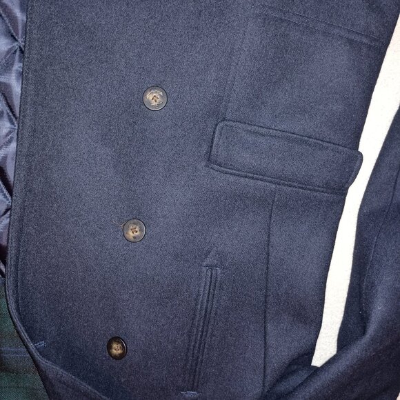 Ralph Lauren Boys Wool Blend Pea Coat Size 18 Navy Blue - Picture 2 of 9